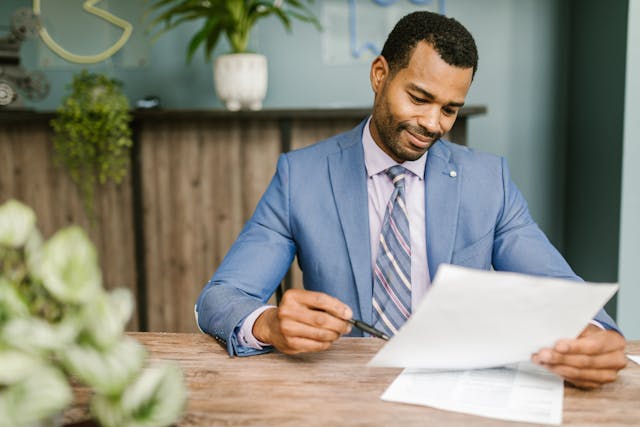 man reviewing skills for accountant